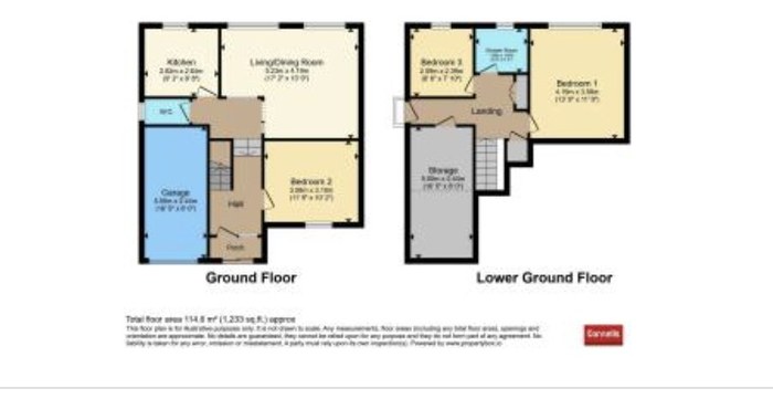 Floor plan for 4 Woodleigh Close, Exeter